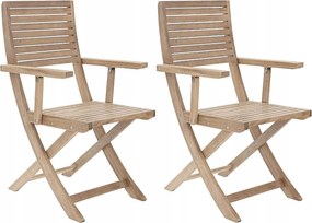 Solaris kerti szék karfákkal, összecsukható, akácfa, 56 x 50,5 x 91 cm