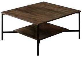 Dohányzóasztal Black Line - Walnut, Black