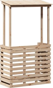 vidaXL kültéri tömör fa bárasztal tetővel 112,5 x 57 x 195,5 cm