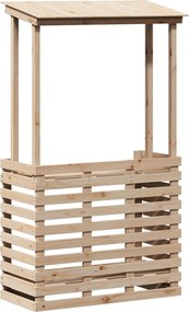 vidaXL kültéri tömör fa bárasztal tetővel 112,5 x 57 x 195,5 cm