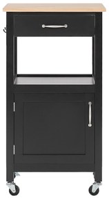 Praktikus Fekete Zsúrkocsi SIENA Beliani