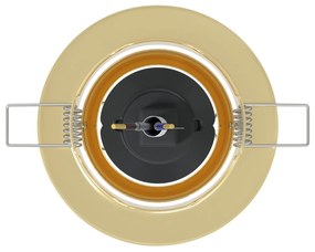 Beépített Spotlámpák 24 db Kerek GU10 Arany Ø90 mm Acél