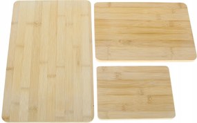 Bambusz Vágódeszkák Fa Konyhai Deszka Szett 3 Darabos