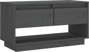 vidaXL szürke tömör fenyőfa TV-szekrény 74x34x40 cm
