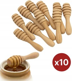 Mézeskanál Készlet bükk 9,5 cm Mézeskanál 10 db