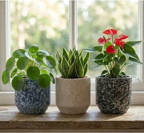 Kerámia kézzel készített kaspó ø 14 cm Almada – Ego Dekor