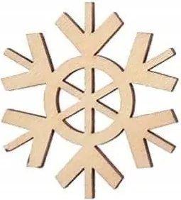 Karácsonyi Csillag Dekoráció Fa Csillag 8cm