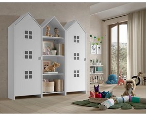 Fehér nyitott gyerek ruhásszekrény 173x171,5 cm CASAMI BRUGES – Vipack
