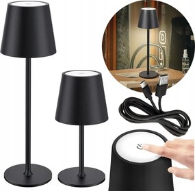 Asztali Led Lámpa 3W Kültéri Terasz Erkély IP44 Fekete Cct