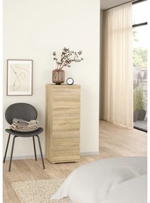 Natúr színű magas komód tölgyfa dekorral 40x107 cm Nova – Tvilum