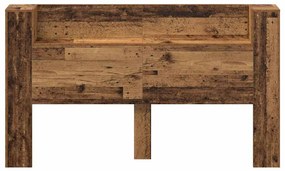 Fejtámla LED -es lámpákkal Öreg fa 180 x 17 x 104,5 cm Faanyag