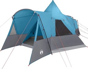 vidaXL Teepee sátor 8 fős tetővel tárolóval Kék 720 x 465 x 295 cm