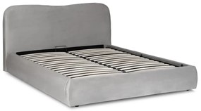 Franciaágy Szürke Bouclé Kárpittal. Ágyneműtartóval. 180x200 BRISTOL