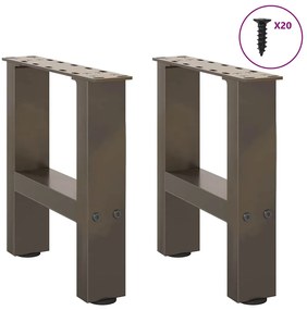 2 db natúr acél dohányzóasztal láb 40 x (30-31) cm acél