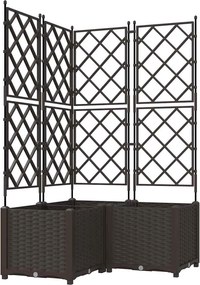 vidaXL Kerti cserép 3 pcs Barna 80 x 80 x 143 cm Acél