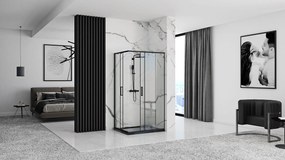 Zuhanykabin Rea Punto black 80x100