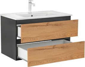 Vario Forte 80 alsó szekrény mosdóval antracit-tölgy
