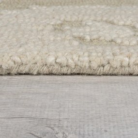 Bézs kézi szövésű gyapjú szőnyeg 200x290 cm Dion Ikat – Flair Rugs