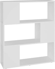 vidaXL fehér szerelt fa térelválasztó könyvszekrény 80 x 24 x 94 cm