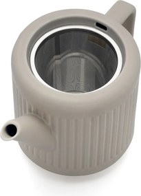 Szürke porcelán teáskanna szűrővel 1,2 l Skagen – Bredemeijer