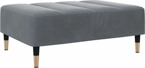 vidaXL sötétszüke bársony lábzsámoly 77x55x31 cm