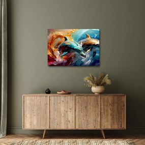 Kép - Delfin festmény (70x50 cm)
