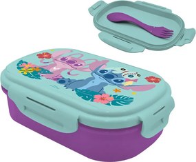 Disney Lilo és Stitch, A csillagkutya Island szendvicsdoboz + evőeszköz szett