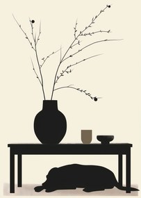 Poszter 67,5x95cm Pihenj Psino