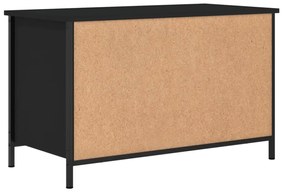 fekete szerelt fa TV-szekrény 80x40x50 cm