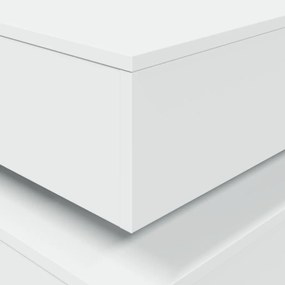 fehér dohányzóasztal LED-lámpákkal 90x50x40 cm