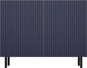 MIX Kama 2 komód (egyenes mintázat), tölgy-kék