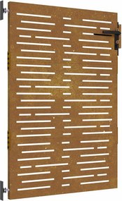 vidaXL négyszögmintás corten acél kerti kapu 85 x 125 cm