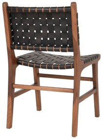 Fekete-barna teakfa étkezőszék szett 2 db-os Perugia – House Nordic