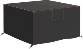 Outsunny terasz bútorhuzat — vízálló, UV-védelem, 420D Oxford, szélálló, 125 x 125 x 74 cm (fekete) | Aosom