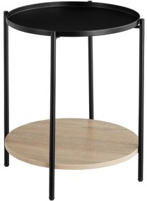 tectake 404260 sunderland kisasztal 45,5x54,5cm - könnyű fa, tölgy sonoma