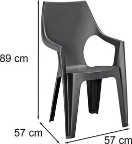 Parker Large 8+1 kerti bútor garnitúra szett kőris-grafit