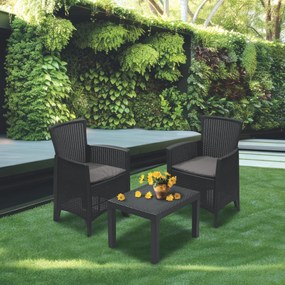 Kerti garnitúra FOREST, 3 részes, antracit színben I.P.A.E-Progarden