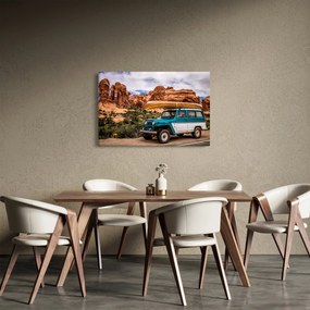 Terepjáró a hegyekben képe (90x60 cm)