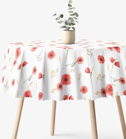 Goldea kör alakú teflonos terítő - pipacsok Ø 130 cm