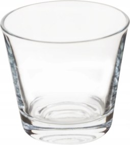 Klasszikus üveg teamécsestartó kerek átlátszó 8 cm magas