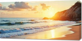 Vászonkép 100x50cm Hálószoba Nappali Panoráma Strand 2