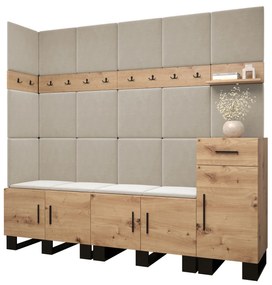 Előszobabútor Amanda 9 (artisan tölgy + bézs). 1085929