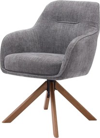 Szürke kárpitozott étkezőfotel szett 2 db-os Avola – Unique Furniture