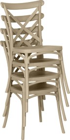 Rakásolható szék, szürkésbarna, SAVITA