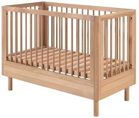 Natúr színű tölgyfa babaágy állítható magassággal 60x120 cm Forrest – Vipack