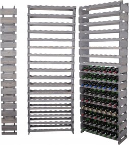 Bortartó állvány moduláris fa palacktartó 17x8 szerelés szerszámok nélkül