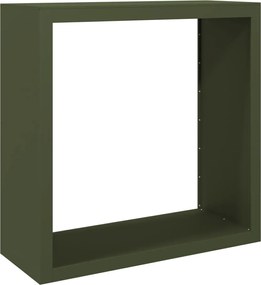 vidaXL zöld acél tűzifatároló 100 x 40 x 100 cm