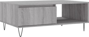 vidaXL szürke sonoma szerelt fa dohányzóasztal 90 x 60 x 35 cm