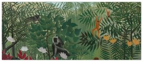 Kép - Henri Rousseau, Tropical Forest with Monkeys, reprodukciók (120x50 cm)
