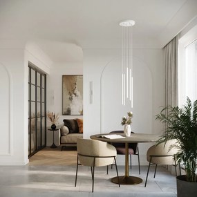 Fehér fém függőlámpa ø 25 cm Fideus – Sollux